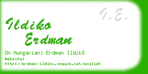 ildiko erdman business card